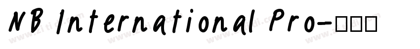 NB International Pro字体转换